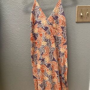 Patagonia Orange and Purple Floral Mini Dress